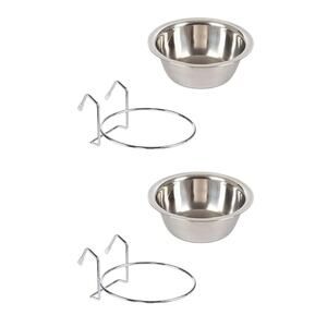 Petmaker Set of 2 Stainless-Steel Dog Bowls 20 oz